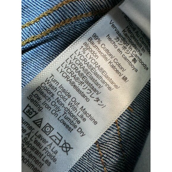 J. Crew Women's Flare Crop Jeans Mid Rise Frayed Hem Denim Sz 26 Blue Distressed - Picture 5 of 12